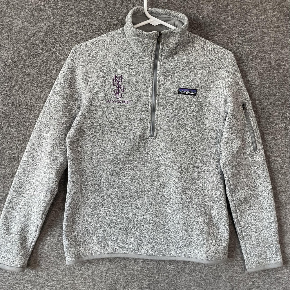 Patagonia Better Sweater Pullover Womens Small Gray 1/4 Zip Fleece Madison‎ Reed